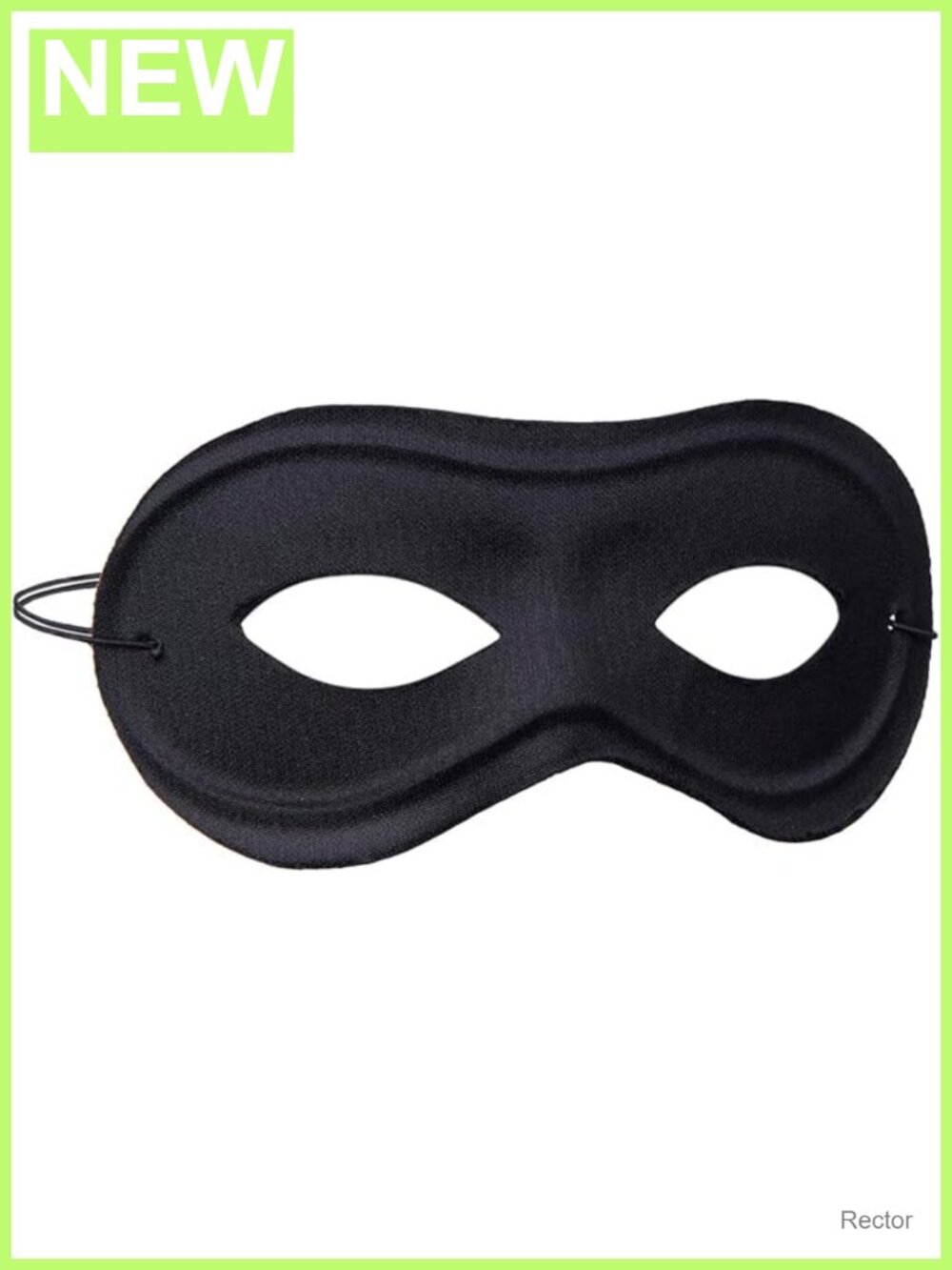 Soft Flexible Black Masquerade Eye Mask for Men, Mardi Gras Costume Accessory